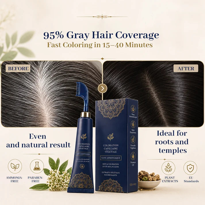 ⏳Time-Limited Special⏰Herbal Hair Dye Comb for Home Use